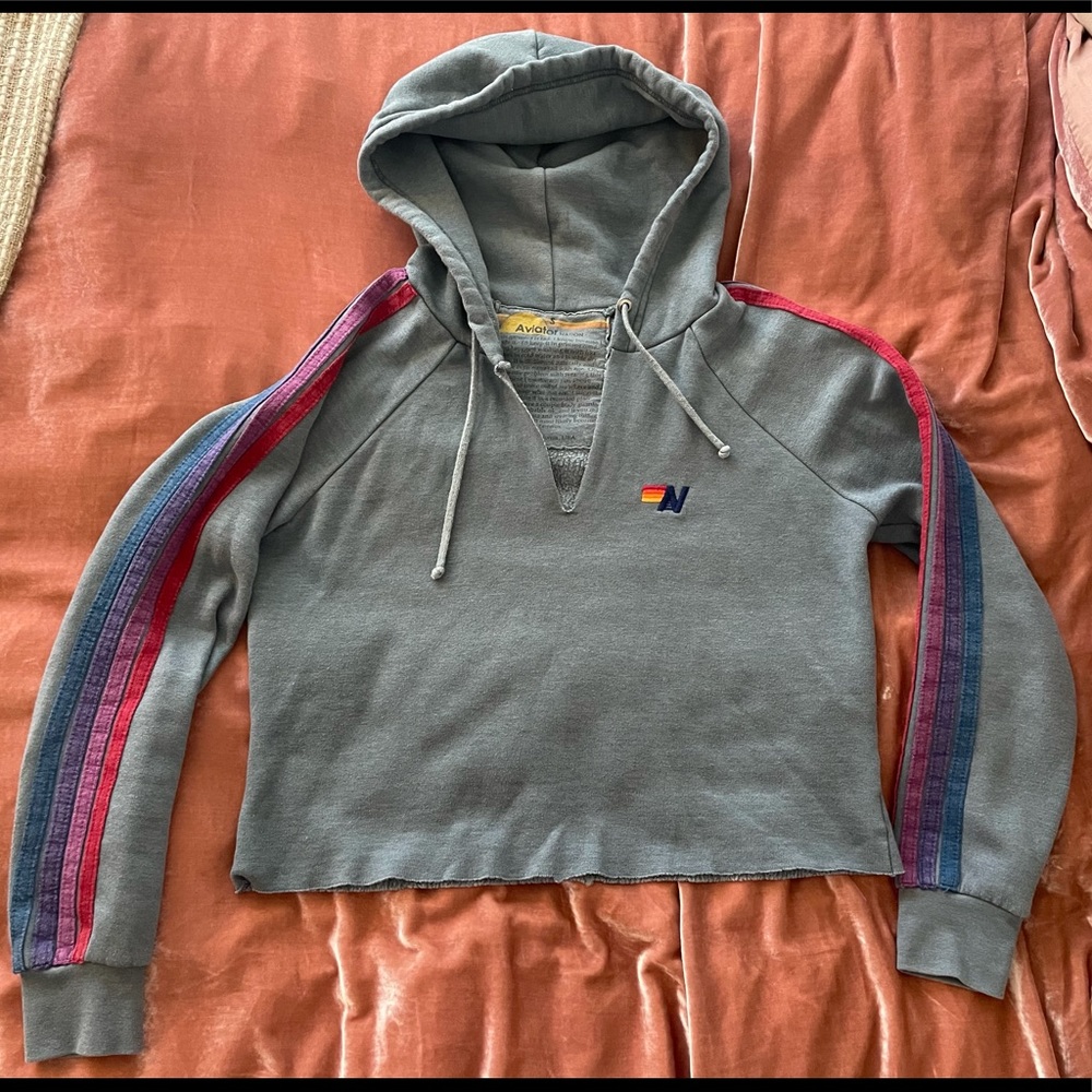 Aviator Nation cropped hoodie size S